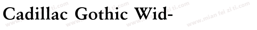 Cadillac Gothic Wid字体转换